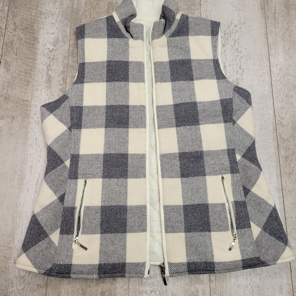Pendleton Double Time Buffalo Check Vest Size Lar… - image 4
